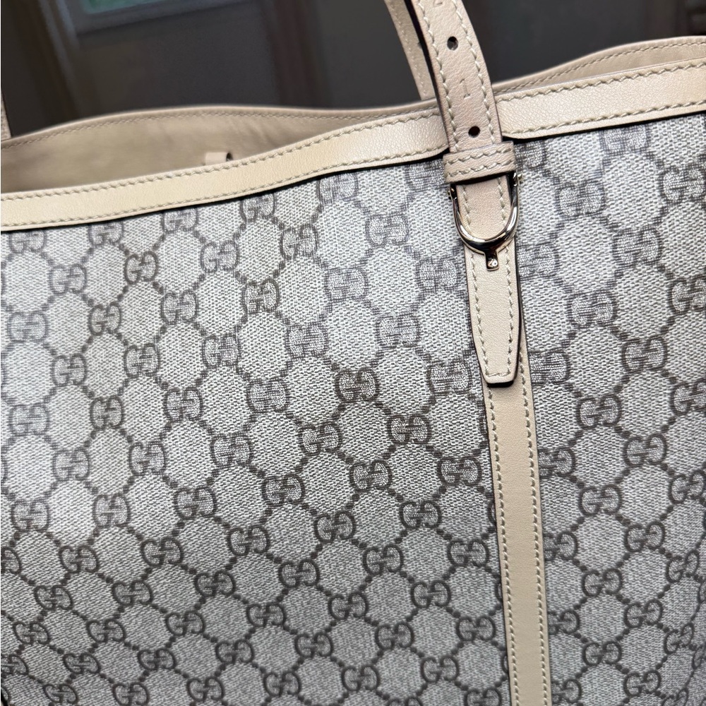 Gucci Beige and Brown Monogram Tote - Picture 12 of 16